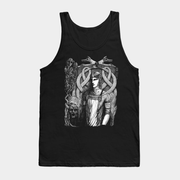 Nordic Goddess Hel Tank Top by Sirielle